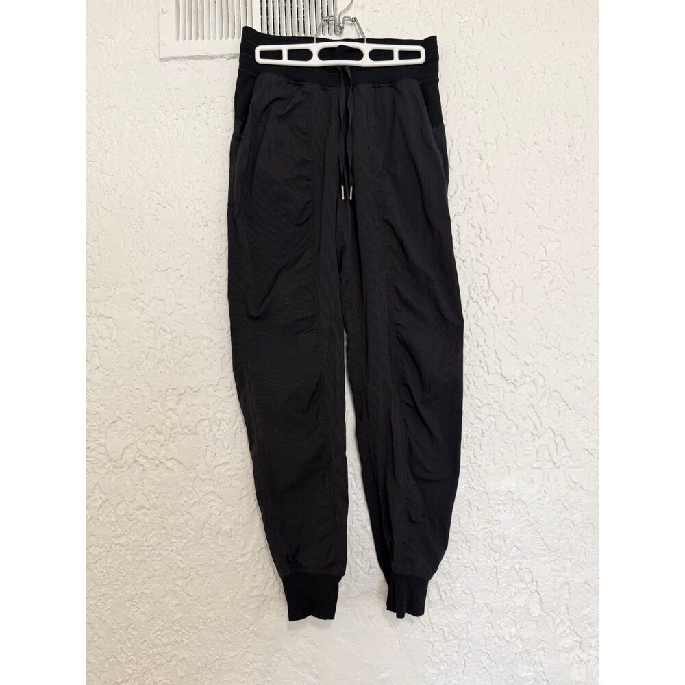 Lululemon Dance Studio Mid Rise Full Length Jogger Pants Women's 4 Black Striped